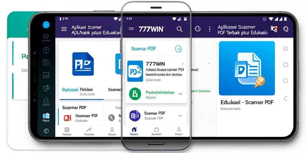 Tampilan antarmuka aplikasi Scanner PDF 777WIN yang intuitif.