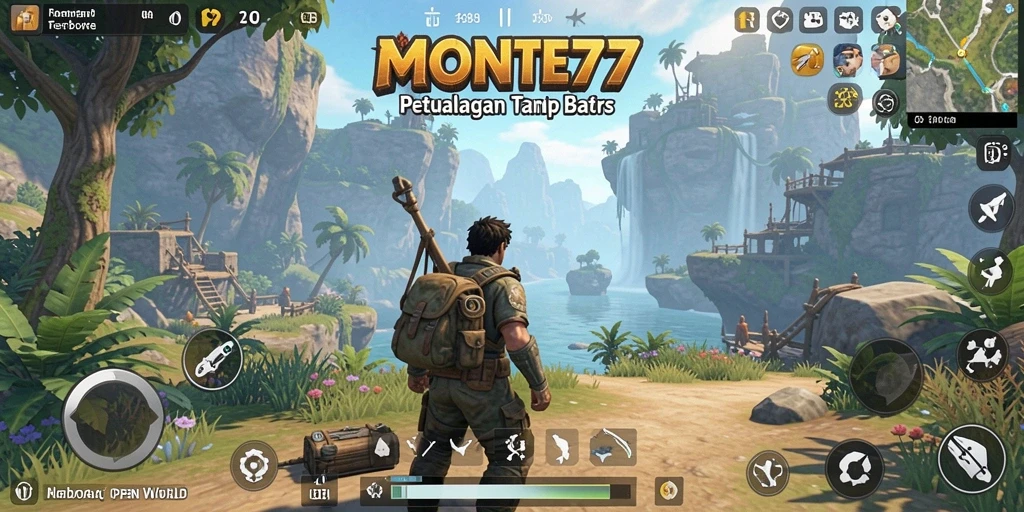 Tampilan antarmuka <strong>MONTE77</strong> yang menawan dalam dunia terbuka.
