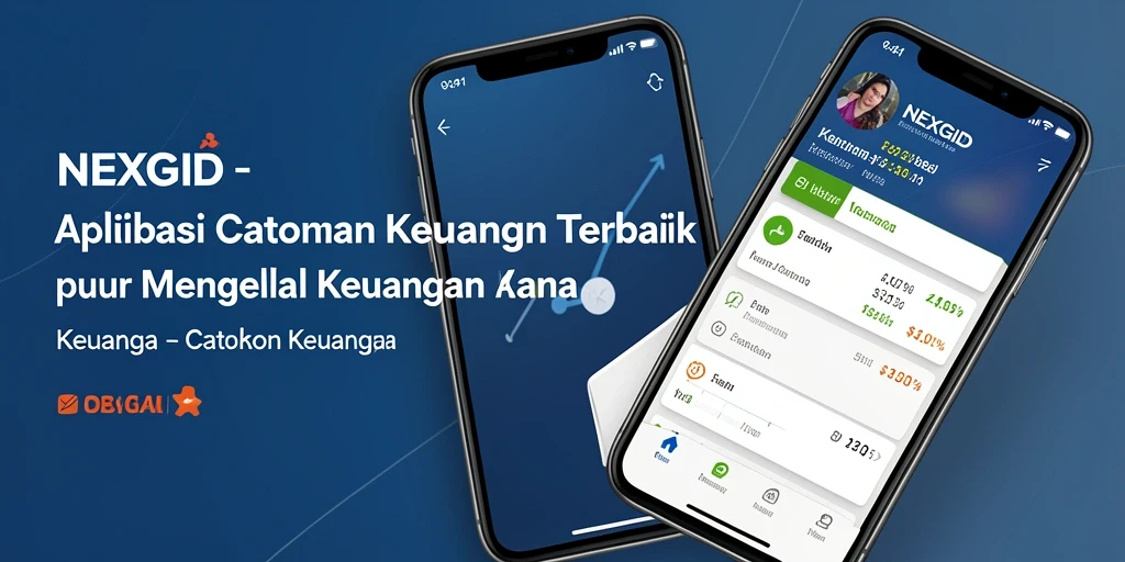 Antarmuka pengguna aplikasi Catatan Keuangan NEXGID yang menarik.