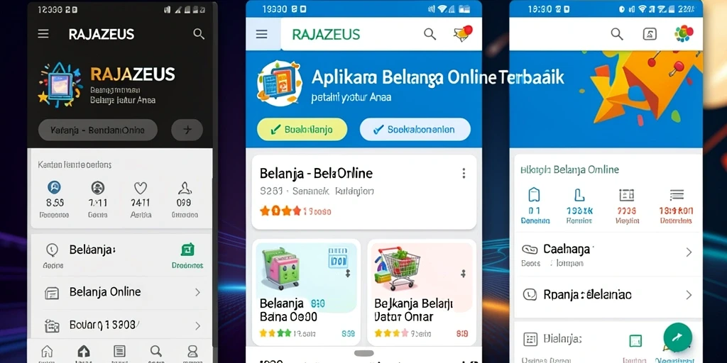 Antarmuka aplikasi RAJAZEUS yang intuitif dan menarik.